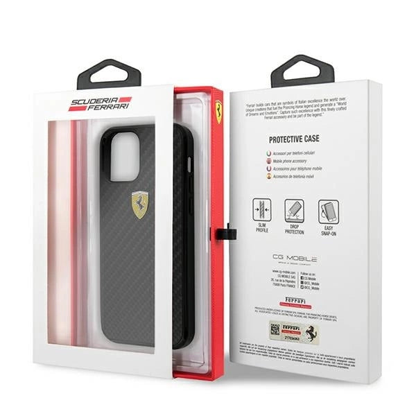 Ferrari FERCAHCP12SBK iPhone 12 mini 5.4&quot; black/black hardcase On Track Real Carbon_7