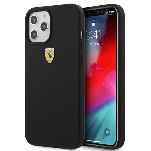 Ferrari FESSIHCP12LBK iPhone 12 Pro Max 6.7" black/black hardcase On Track Silicone_0