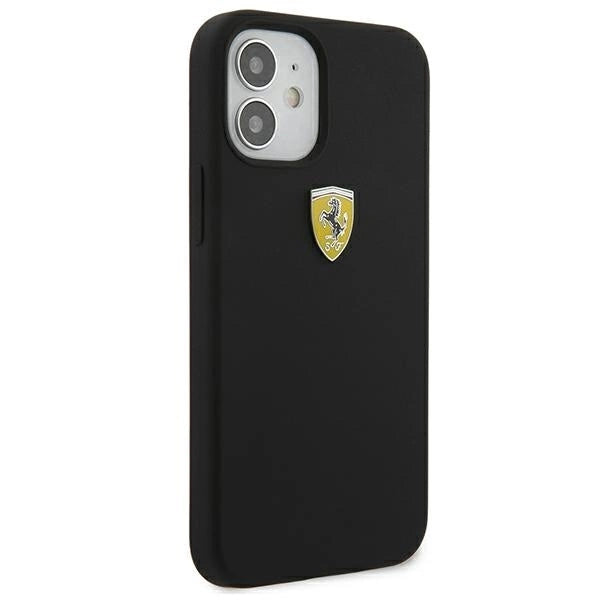 Ferrari FESSIHCP12SBK iPhone 12 mini 5.4" black/black hardcase On Track Silicone_3
