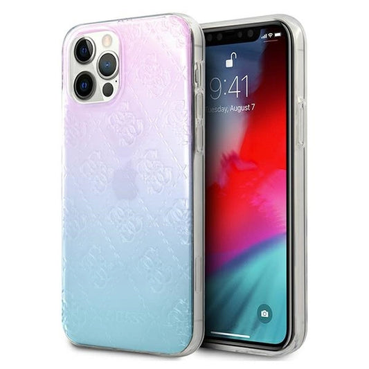 Guess GUHCP12L3D4GGBP iPhone 12 Pro Max 6,7" niebiesko-różowy/blue&pink hardcase 4G 3D Pattern Collection_0
