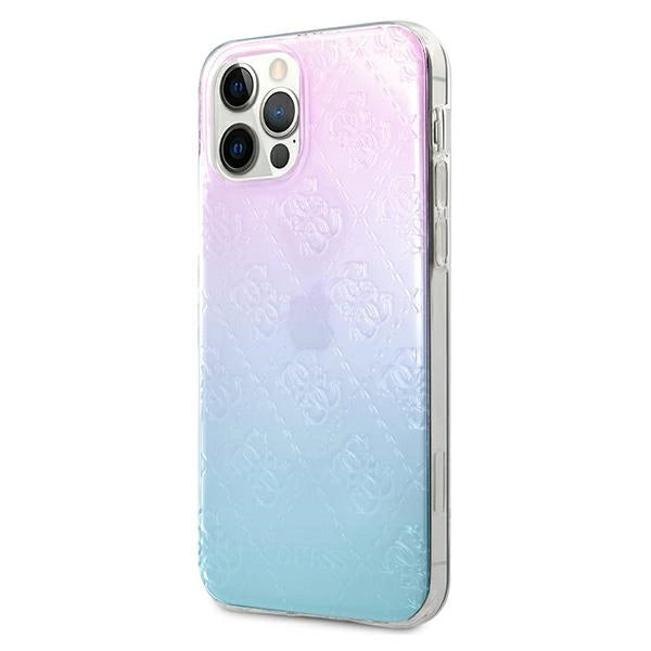 Guess GUHCP12L3D4GGBP iPhone 12 Pro Max 6,7" niebiesko-różowy/blue&pink hardcase 4G 3D Pattern Collection_1