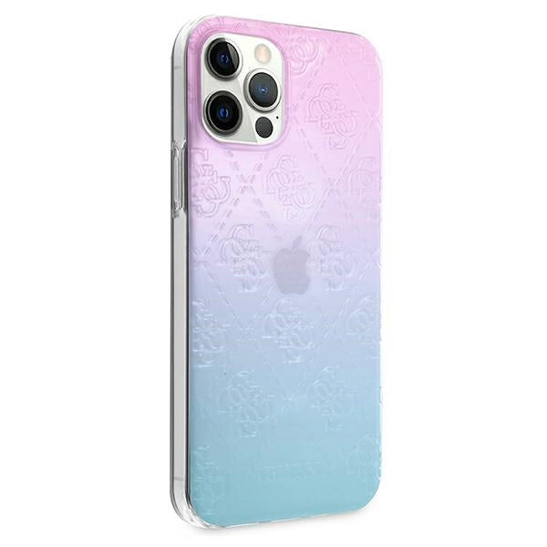 Guess GUHCP12L3D4GGBP iPhone 12 Pro Max 6,7" niebiesko-różowy/blue&pink hardcase 4G 3D Pattern Collection_3