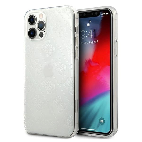 Guess GUHCP12L3D4GTR iPhone 12 Pro Max 6.7" transparent hardcase 4G 3D Pattern Collection_0