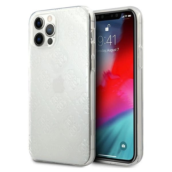 Guess GUHCP12M3D4GTR iPhone 12/12 Pro 6.1" transparent hardcase 4G 3D Pattern Collection_0