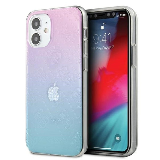 Guess GUHCP12S3D4GGBP iPhone 12 mini 5.4&quot; blue-pink/blue&amp;pink hardcase 4G 3D Pattern Collection_0