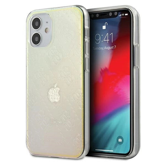 Guess GUHCP12S3D4GIRBL iPhone 12 mini 5.4&quot; iridescent/opal hardcase 4G 3D Pattern Collection_0