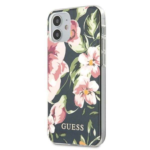 Guess GUHCP12SIMLFL03 iPhone 12 mini 5.4" navy/navy N°3 Flower Collection_0
