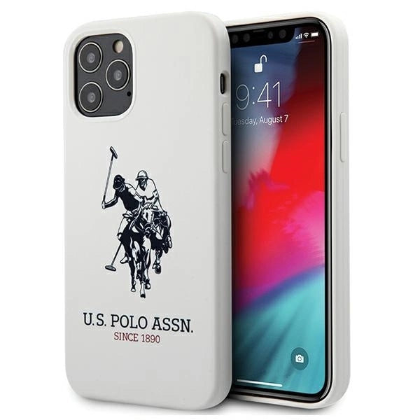 US Polo USHCP12MSLHRWH iPhone 12/12 Pro 6,1" biały/white Silicone Collection_0