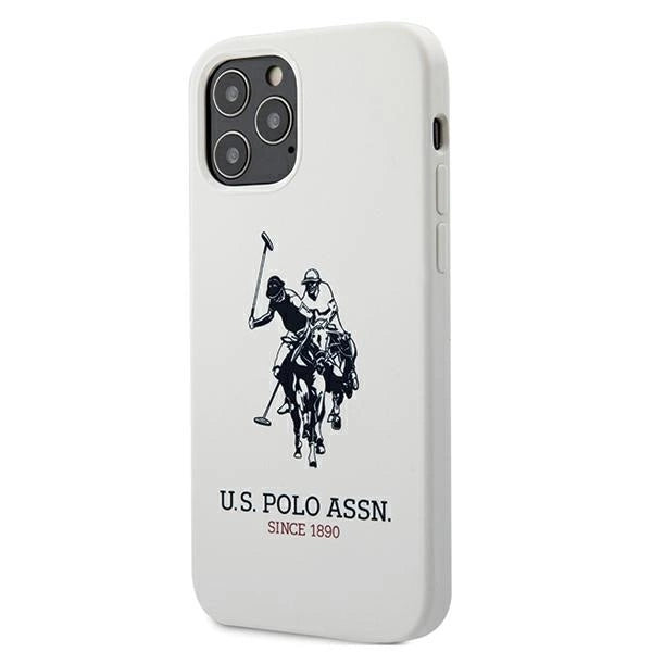 US Polo USHCP12MSLHRWH iPhone 12/12 Pro 6,1" biały/white Silicone Collection_1