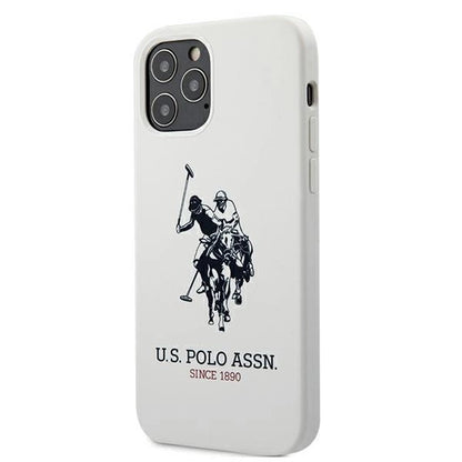 US Polo USHCP12MSLHRWH iPhone 12/12 Pro 6,1" biały/white Silicone Collection_1