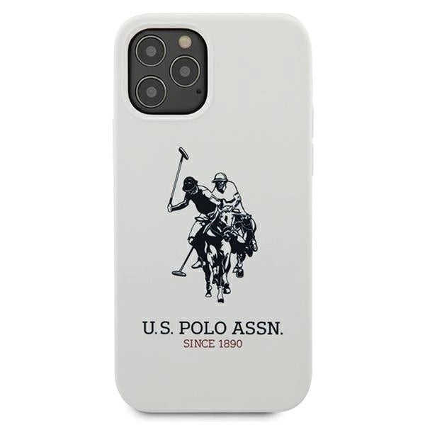 US Polo USHCP12MSLHRWH iPhone 12/12 Pro 6,1" biały/white Silicone Collection_2