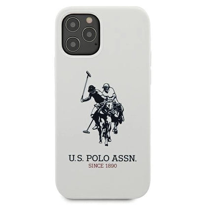 US Polo USHCP12MSLHRWH iPhone 12/12 Pro 6,1" biały/white Silicone Collection_2