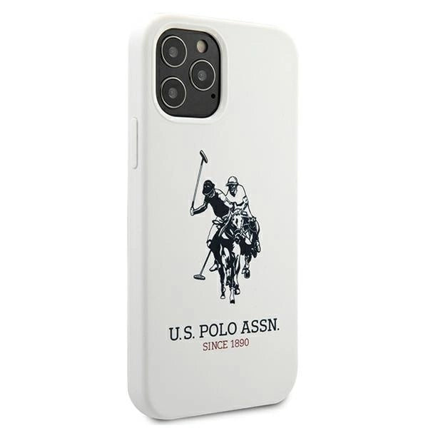 US Polo USHCP12MSLHRWH iPhone 12/12 Pro 6,1" biały/white Silicone Collection_3