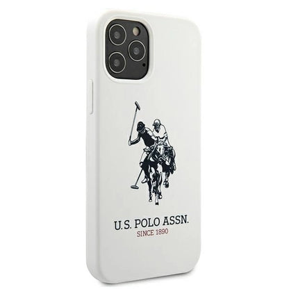 US Polo USHCP12MSLHRWH iPhone 12/12 Pro 6,1" biały/white Silicone Collection_3