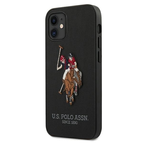 US Polo USHCP12SPUGFLBK iPhone 12 mini 5,4" czarny/black Polo Embroidery Collection_1