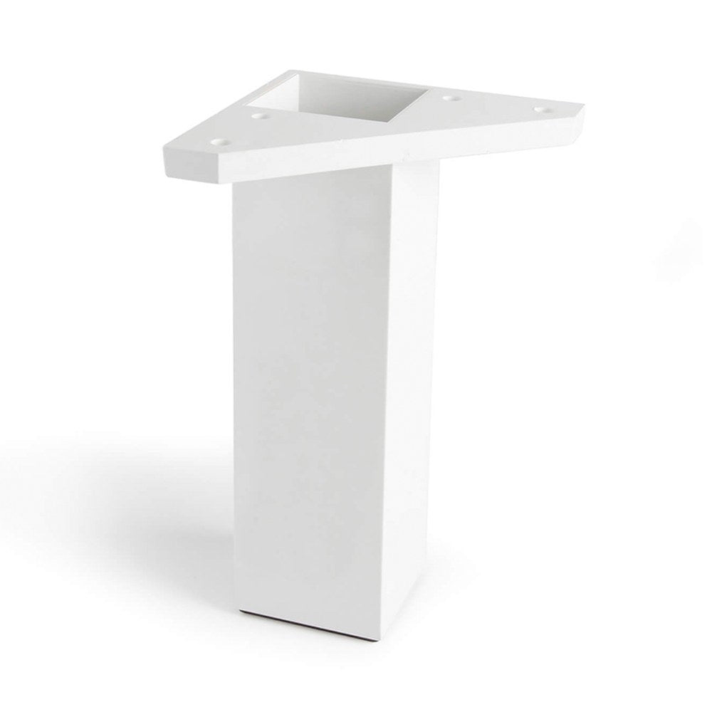 PÃ© de canto quadrado, modelo 972, em abs, 42 x 42 x 150 mm, branco_0