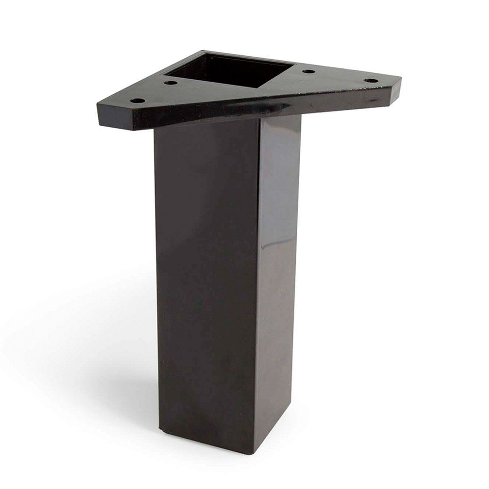 PÃ© de canto quadrado, modelo 972, em abs, 42 x 42 x 150 mm, preto_0