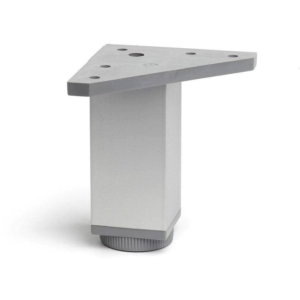 PÃ© quadrado de alumÃ­nio, modelo 404, com acabamento anodizado mate 40 x 40 x 100 mm_0