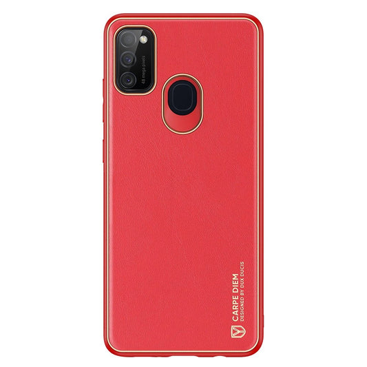 Dux Ducis Yolo elegant case made of soft TPU and PU leather for Samsung Galaxy M30s red_0