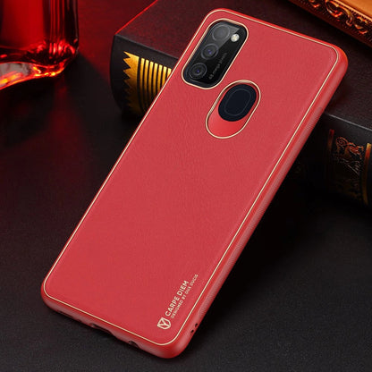 Dux Ducis Yolo elegant case made of soft TPU and PU leather for Samsung Galaxy M30s red_13