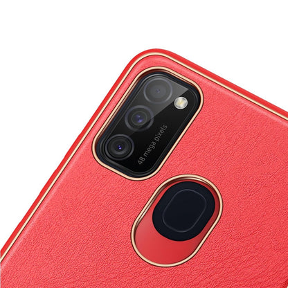 Dux Ducis Yolo elegant case made of soft TPU and PU leather for Samsung Galaxy M30s red_5