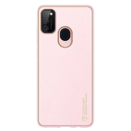 Dux Ducis Yolo elegant case made of soft TPU and PU leather for Samsung Galaxy M30s pink_0