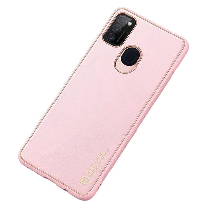 Dux Ducis Yolo elegant case made of soft TPU and PU leather for Samsung Galaxy M30s pink_3
