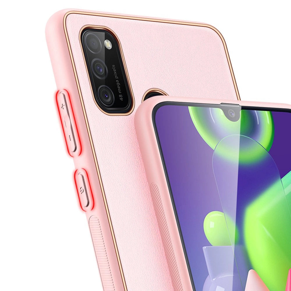 Dux Ducis Yolo elegant case made of soft TPU and PU leather for Samsung Galaxy M30s pink_5