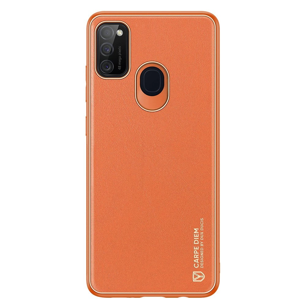 Dux Ducis Yolo elegant case made of soft TPU and PU leather for Samsung Galaxy M30s orange_0