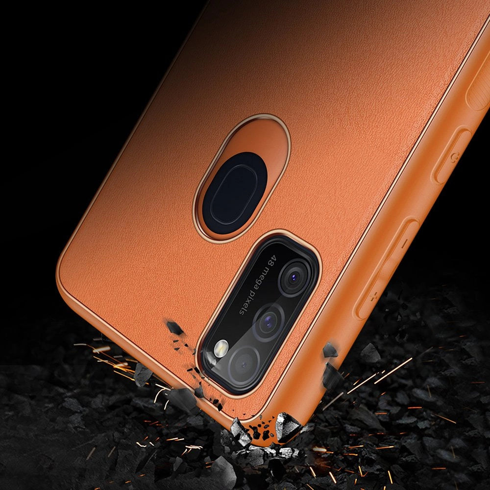 Dux Ducis Yolo elegant case made of soft TPU and PU leather for Samsung Galaxy M30s orange_10