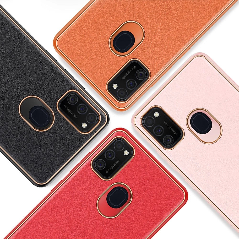 Dux Ducis Yolo elegant case made of soft TPU and PU leather for Samsung Galaxy M30s orange_12