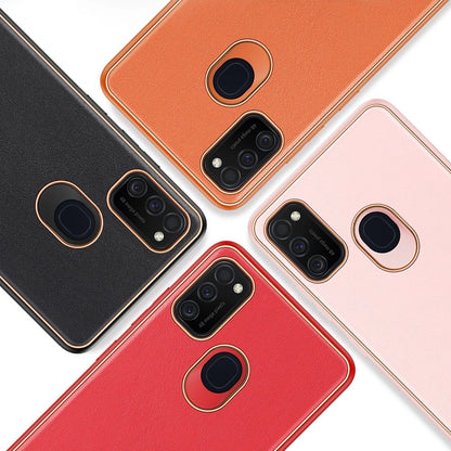 Dux Ducis Yolo elegant case made of soft TPU and PU leather for Samsung Galaxy M30s orange_12