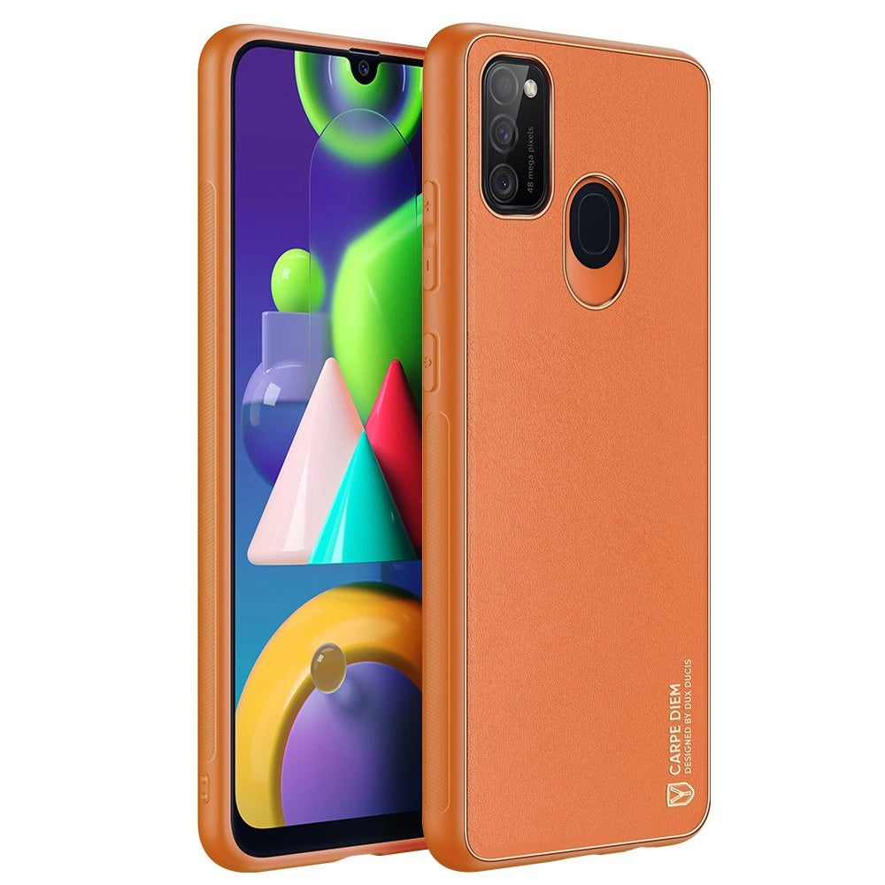 Dux Ducis Yolo elegant case made of soft TPU and PU leather for Samsung Galaxy M30s orange_2