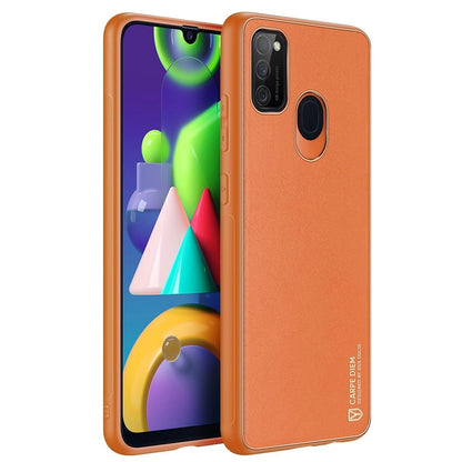 Dux Ducis Yolo elegant case made of soft TPU and PU leather for Samsung Galaxy M30s orange_2