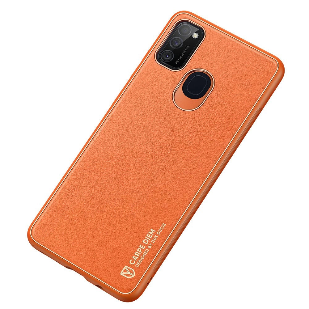 Dux Ducis Yolo elegant case made of soft TPU and PU leather for Samsung Galaxy M30s orange_3