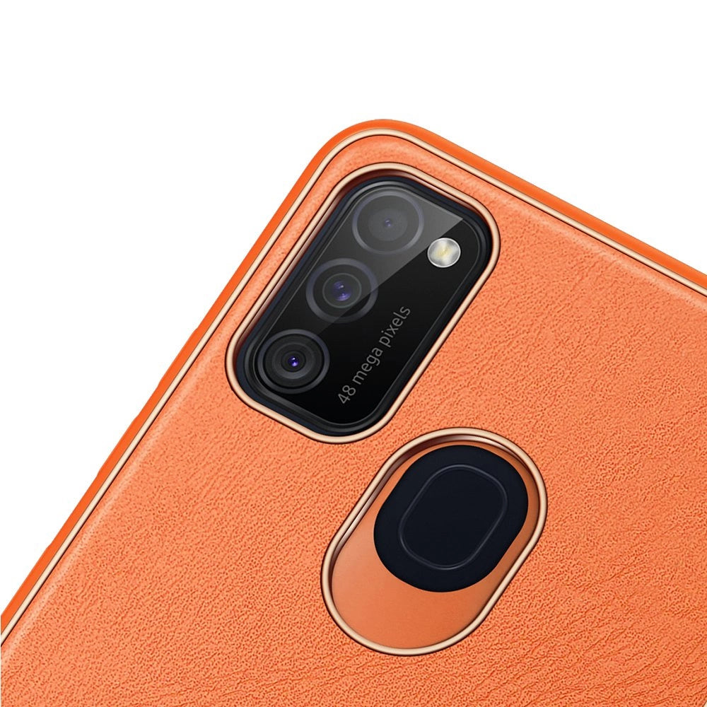 Dux Ducis Yolo elegant case made of soft TPU and PU leather for Samsung Galaxy M30s orange_5