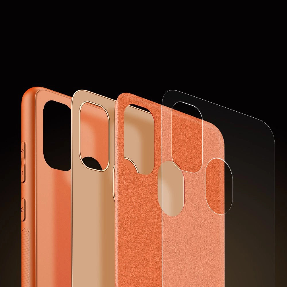 Dux Ducis Yolo elegant case made of soft TPU and PU leather for Samsung Galaxy M30s orange_9