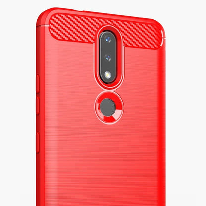 Carbon Case Flexible Cover TPU Case for Nokia 2.4 black_9