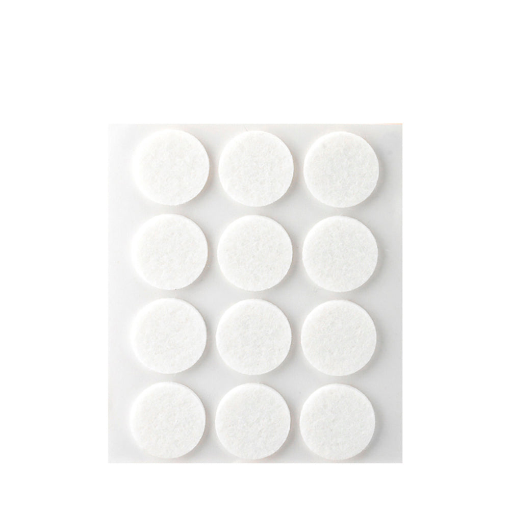 Pack 12 feltros adesivos sinteticos brancos, Ã¸22mm plasfix inofix_0