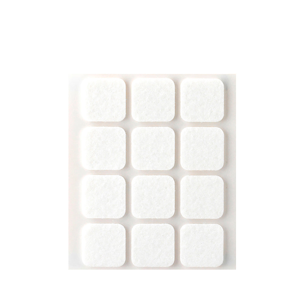 Pack 12 feltros adesivos sinteticos brancos 22x22mm plasfix inofix_0