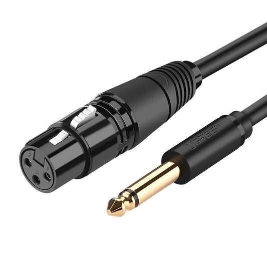 Ugreen audio cable microphone cable XLR (female) - 6.35 mm jack (male) 5 m (AV131)_0
