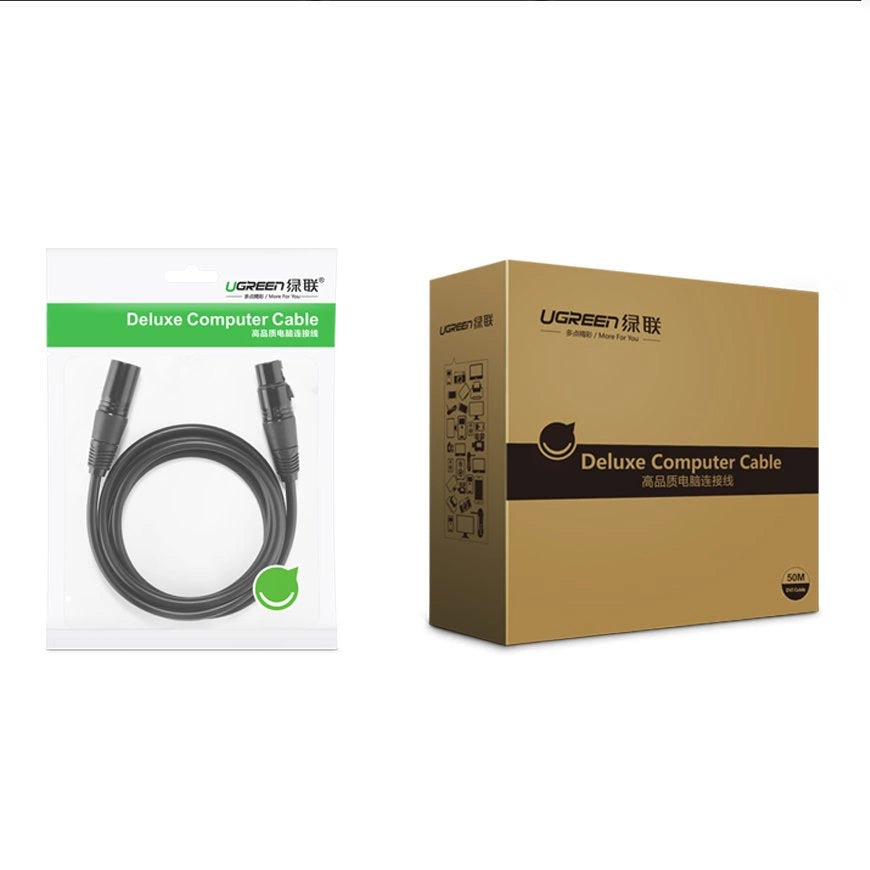 Ugreen AV130 66719 audio XLR (female) - XLR (male) cable for microphone / amplifier 5m - black_3