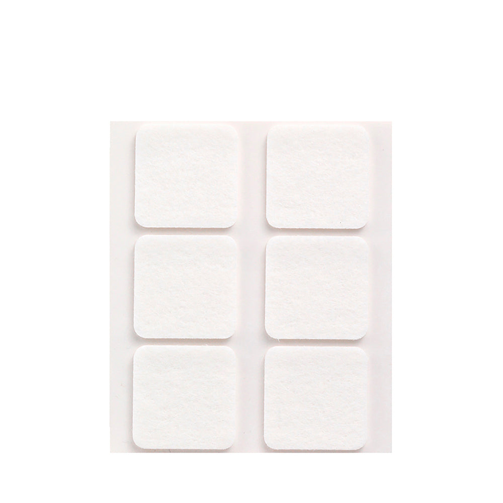 Pack 6 feltros adesivos sinteticos brancos 31x31mm plasfix inofix_0