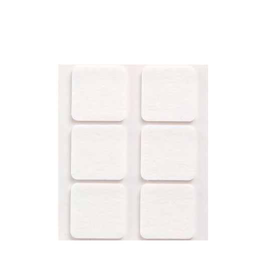 Pack 6 feltros adesivos sinteticos brancos 31x31mm plasfix inofix_0