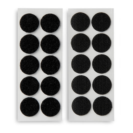 Discos adesivos tipo gancho e bucle Ã¸20mm. preto 2146-3. inofix_0
