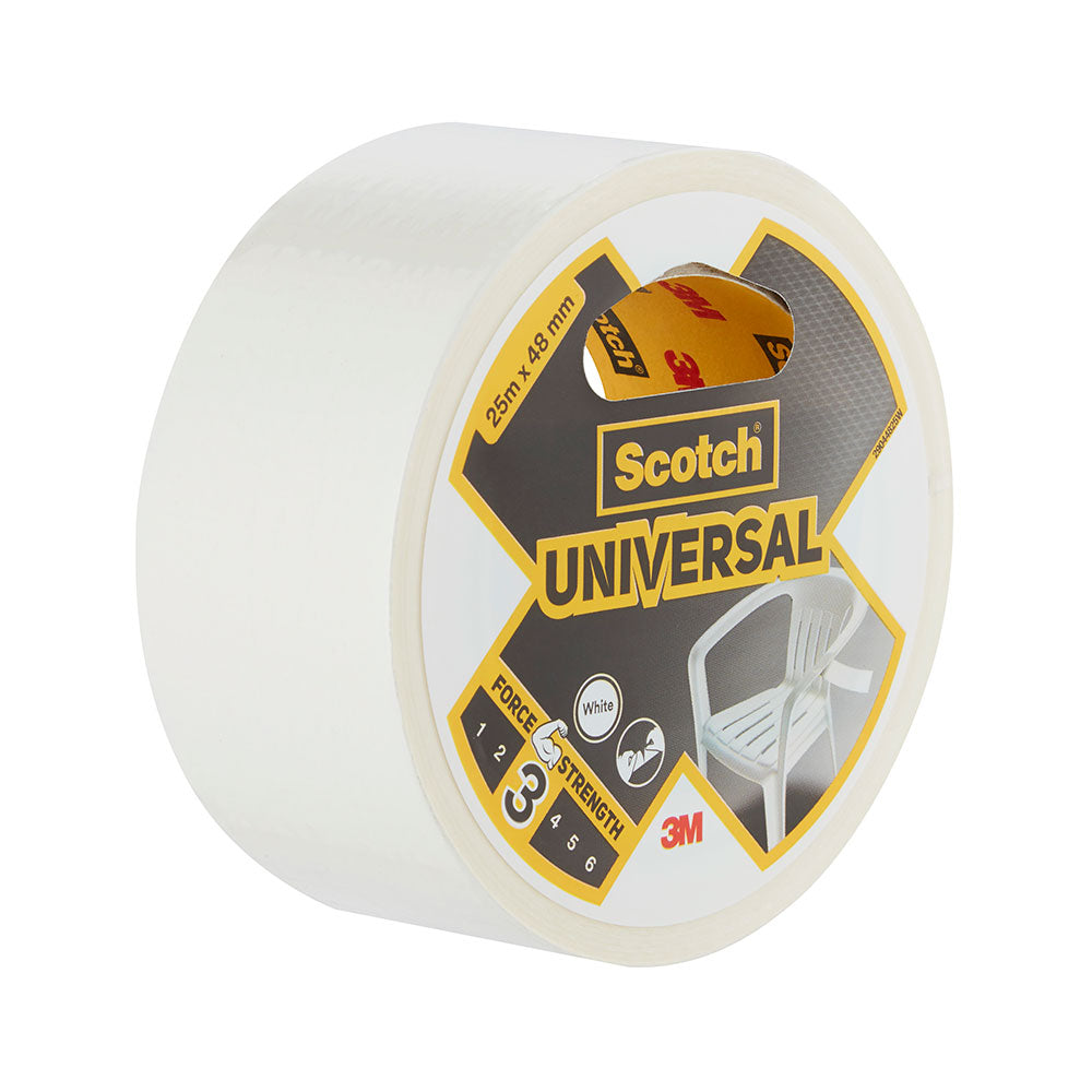 Fita universal americana 3; 25 m x 48 mm, branco_0