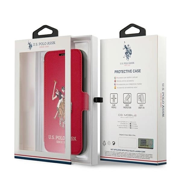 US Polo USFLBKP12LPUGFLRE iPhone 12 Pro Max 6,7" czerwony/red book Polo Embroidery Collection_6