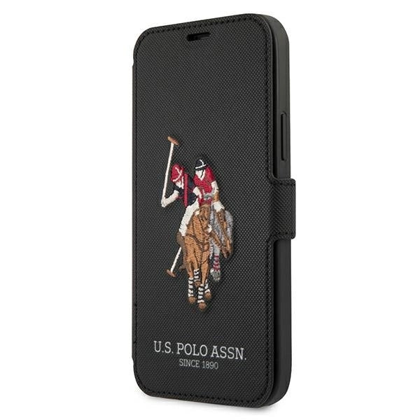 US Polo USFLBKP12SPUGFLBK iPhone 12 mini 5,4" czarny/black book Polo Embroidery Collection_0