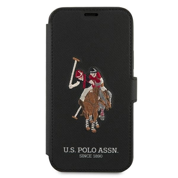 US Polo USFLBKP12SPUGFLBK iPhone 12 mini 5,4" czarny/black book Polo Embroidery Collection_1