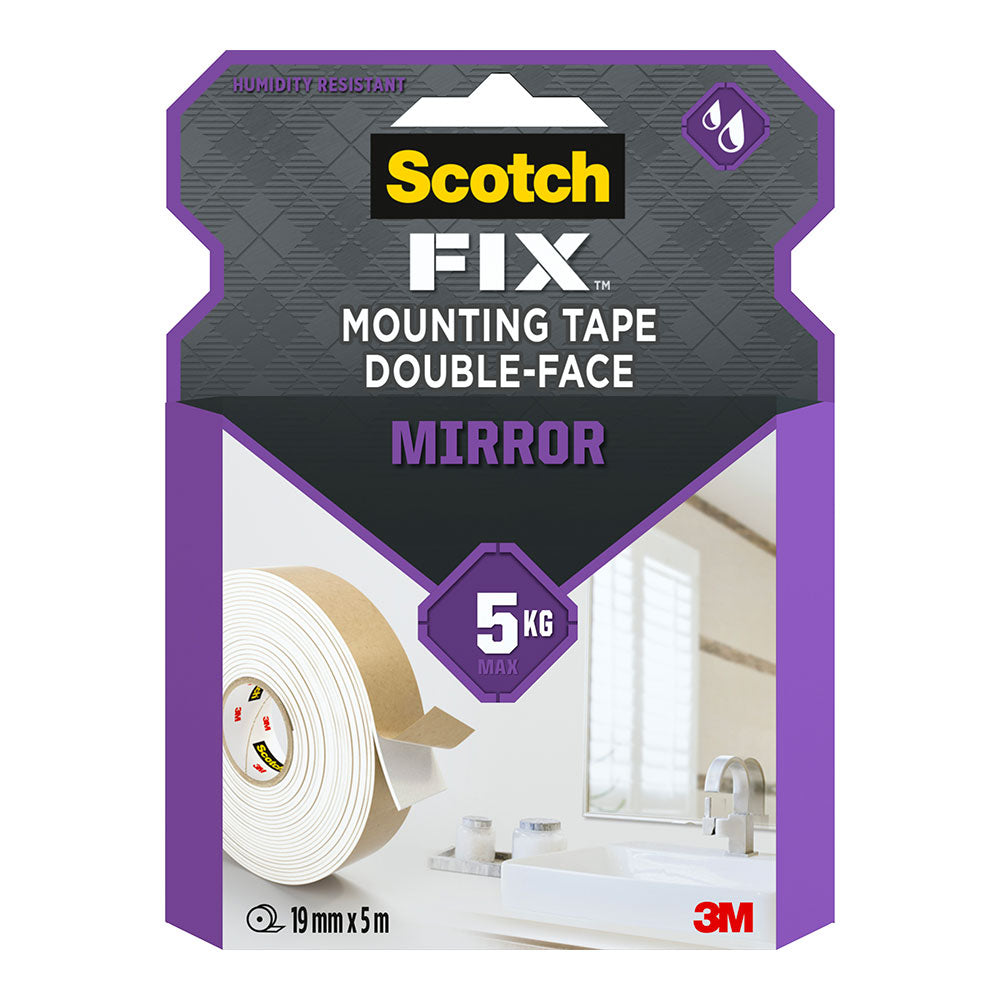 Fita dupla face para montagem de espelhos, 19mm x 5m, max 5 kg_0